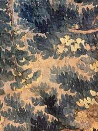 A Flemish wall tapestry depicting a wooded area or verdure, Oudenaarde, late 17th C.