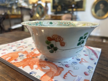 Bol en porcelaine de Chine famille verte &agrave; d&eacute;cor d'un faisan, Kangxi