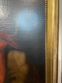 Italian school, follower of Sebastiano del Piombo (1485-1547): John the Baptist in the desert, oil on canvas, 18th C.