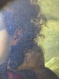 Italian school, follower of Sebastiano del Piombo (1485-1547): John the Baptist in the desert, oil on canvas, 18th C.