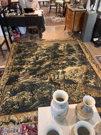 A Flemish wall tapestry depicting a wooded area or verdure, Oudenaarde, late 17th C.