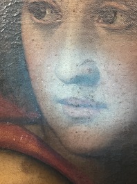 Italian school, follower of Sebastiano del Piombo (1485-1547): John the Baptist in the desert, oil on canvas, 18th C.