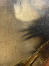 Italian school, follower of Sebastiano del Piombo (1485-1547): John the Baptist in the desert, oil on canvas, 18th C.