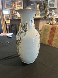 Two Chinese famille rose vases, 19th/20th C.
