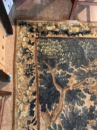 A Flemish wall tapestry depicting a wooded area or verdure, Oudenaarde, late 17th C.