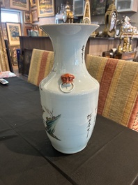 Two Chinese famille rose vases, 19th/20th C.