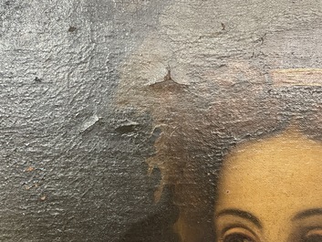 Italian school, follower of Sebastiano del Piombo (1485-1547): John the Baptist in the desert, oil on canvas, 18th C.