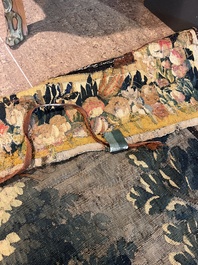 A Flemish wall tapestry depicting a wooded area or verdure, Oudenaarde, late 17th C.