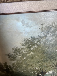 Cesar De Cock (1823-1904): Paysage en Gournay, huile sur toile, dat&eacute; 1863