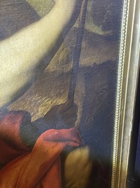 Italian school, follower of Sebastiano del Piombo (1485-1547): John the Baptist in the desert, oil on canvas, 18th C.