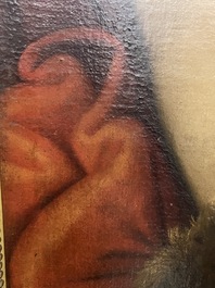 Italian school, follower of Sebastiano del Piombo (1485-1547): John the Baptist in the desert, oil on canvas, 18th C.