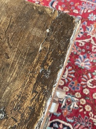 Table en noyer aux raccords en fer forg&eacute;, Espagne, 18&egrave;me si&egrave;cle