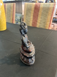 Bouddha assis en bronze dor&eacute; et laqu&eacute;, Chine, Ming