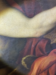 Italian school, follower of Sebastiano del Piombo (1485-1547): John the Baptist in the desert, oil on canvas, 18th C.