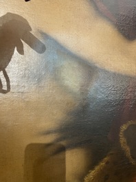 Italian school, follower of Sebastiano del Piombo (1485-1547): John the Baptist in the desert, oil on canvas, 18th C.