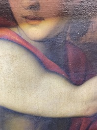 Italian school, follower of Sebastiano del Piombo (1485-1547): John the Baptist in the desert, oil on canvas, 18th C.