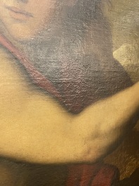 Italian school, follower of Sebastiano del Piombo (1485-1547): John the Baptist in the desert, oil on canvas, 18th C.