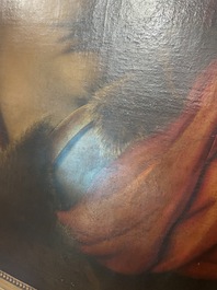 Italian school, follower of Sebastiano del Piombo (1485-1547): John the Baptist in the desert, oil on canvas, 18th C.