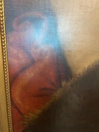 Italian school, follower of Sebastiano del Piombo (1485-1547): John the Baptist in the desert, oil on canvas, 18th C.