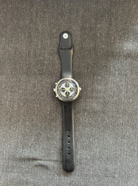 An Ikepod Megapode chronograph titanium and sapphire glass wristwatch designed by Marc Newson, ed. 257/9999, ca. 2000