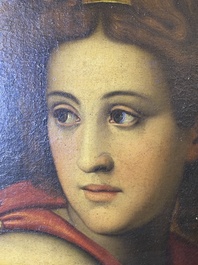 Italian school, follower of Sebastiano del Piombo (1485-1547): John the Baptist in the desert, oil on canvas, 18th C.