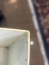 A Chinese robin's egg glazed tapering square cup, 18th C.
