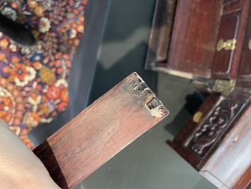 Coffre de toilette en bois aux montures en laiton dor&eacute;, Chine, 19&egrave;me si&egrave;cle