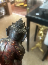 Bouddha assis en bronze dor&eacute; et laqu&eacute;, Chine, Ming