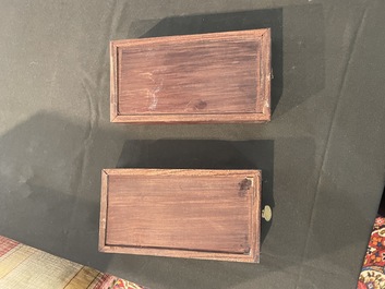 Coffre de toilette en bois aux montures en laiton dor&eacute;, Chine, 19&egrave;me si&egrave;cle