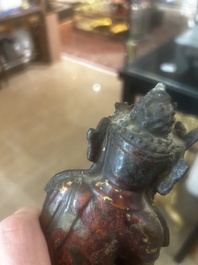 Bouddha assis en bronze dor&eacute; et laqu&eacute;, Chine, Ming