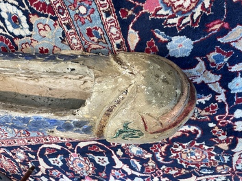 Marionnette de poisson ou Sogo b&ograve; en bois sculpt&eacute; et polychrome, Bozo, Mali, 20&egrave;me si&egrave;cle