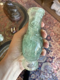 Collection de sept sculptures en pierre dure, dont du jade, du quartz et de l'&oelig;il de tigre, Chine, 19&egrave;me/20&egrave;me si&egrave;cle