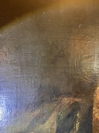 &Eacute;cole italienne: La troupe musicale, huile sur toile, 17&egrave;me si&egrave;cle