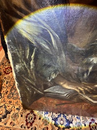 &Eacute;cole italienne: La troupe musicale, huile sur toile, 17&egrave;me si&egrave;cle