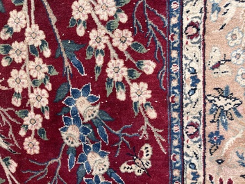 A Persian Tabriz 'tree of life' rug, wool on cotton, mid 20th C.