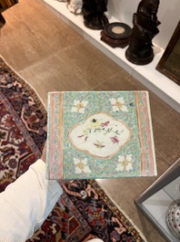 Collection vari&eacute;e en porcelaine de Chine famille rose, verte et qianjiang cai, 19&egrave;me/20&egrave;me si&egrave;cle