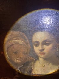 &Eacute;cole italienne: La troupe musicale, huile sur toile, 17&egrave;me si&egrave;cle