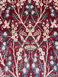 A Persian Tabriz 'tree of life' rug, wool on cotton, mid 20th C.
