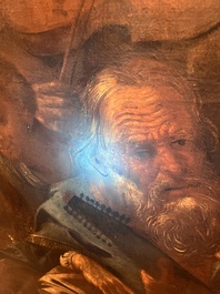 &Eacute;cole italienne: La troupe musicale, huile sur toile, 17&egrave;me si&egrave;cle