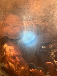 &Eacute;cole italienne: La troupe musicale, huile sur toile, 17&egrave;me si&egrave;cle