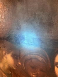 &Eacute;cole italienne: La troupe musicale, huile sur toile, 17&egrave;me si&egrave;cle