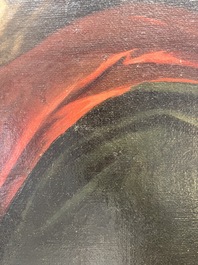 Ecole de Bruges, entourage de Fran&ccedil;ois-Joseph Kinsoen (1770-1839): Portrait d'homme, huile sur toile, premier quart du 19&egrave;me si&egrave;cle