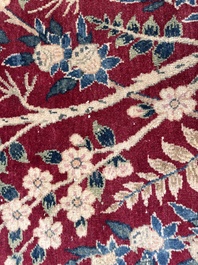 A Persian Tabriz 'tree of life' rug, wool on cotton, mid 20th C.