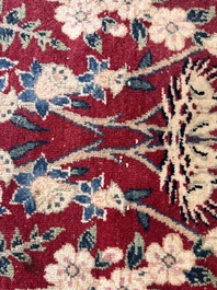 A Persian Tabriz 'tree of life' rug, wool on cotton, mid 20th C.