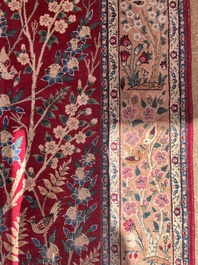 A Persian Tabriz 'tree of life' rug, wool on cotton, mid 20th C.