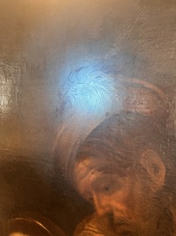 &Eacute;cole italienne: La troupe musicale, huile sur toile, 17&egrave;me si&egrave;cle