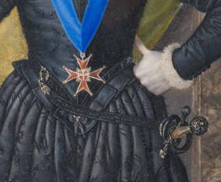 Vlaams-Franse school: Portret van Hendrik IV van Frankrijk, miniatuur op perkament, vroeg 17de eeuw