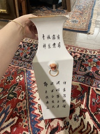 Zes Chinese famille rose en qianjiang cai vazen met floraal en figuratief decor, 19de/20ste eeuw