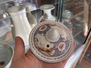 Collection vari&eacute;e en porcelaine de Chine bleu, blanc et famille rose, Qianlong et post&eacute;rieur