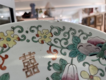 Collection vari&eacute;e en porcelaine de Chine bleu, blanc et famille rose, Qianlong et post&eacute;rieur